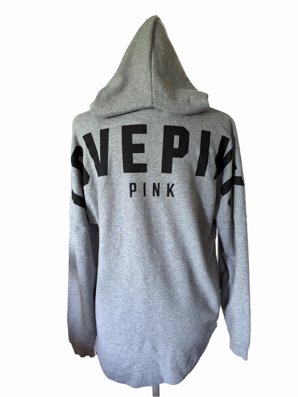 Victoria's Secret Gray Sweatshirt with Pink Logo Detail - Picture 4 of 8